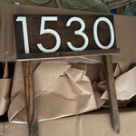 Benson Rustic Stake Outdoor Sign with Unique Design - Customizable Script Font Hanging Sign