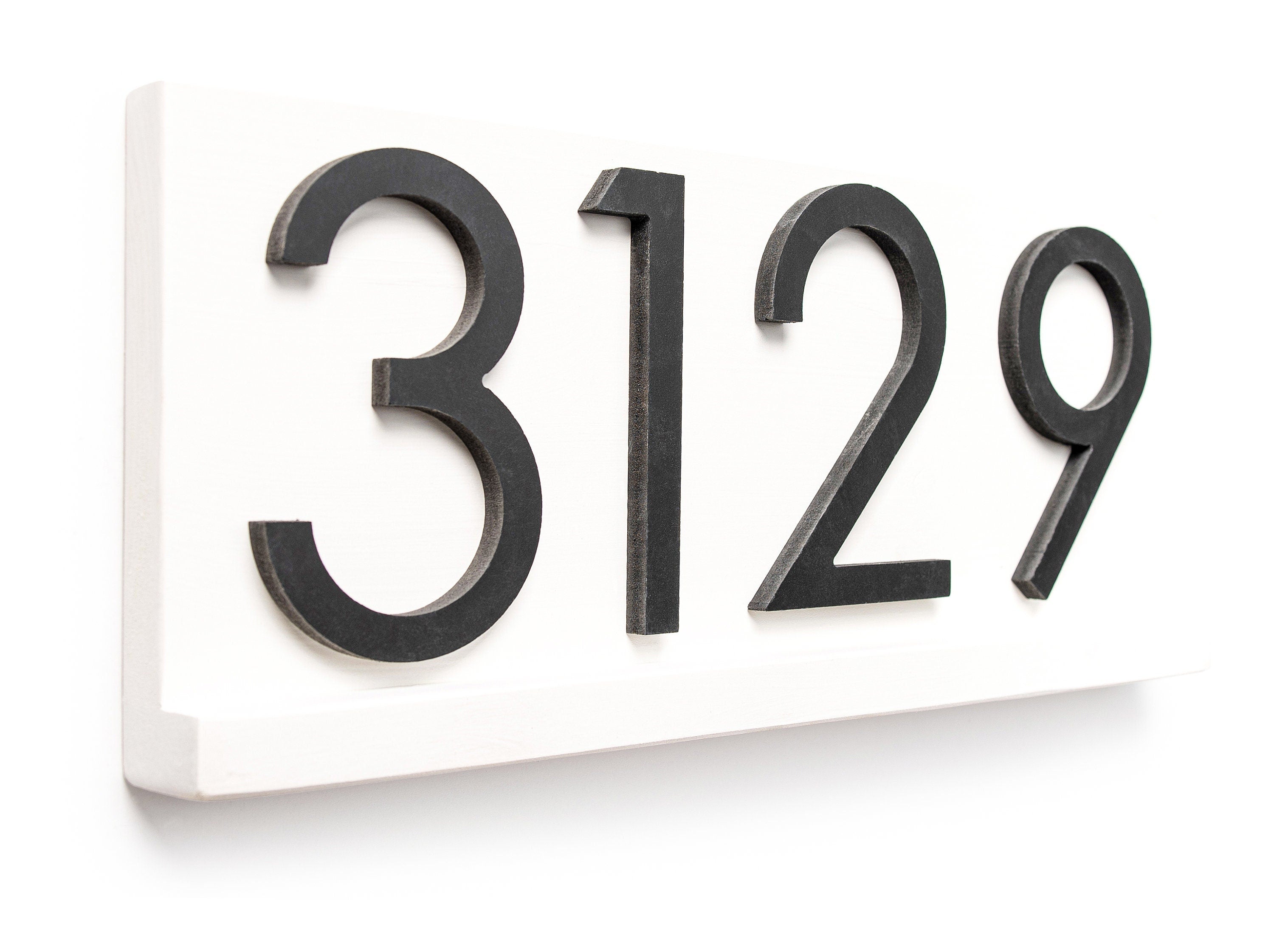 Delmar modern address sign plaque, address sign for house, personalized address plaque for home, large numbers outside, contemporary address