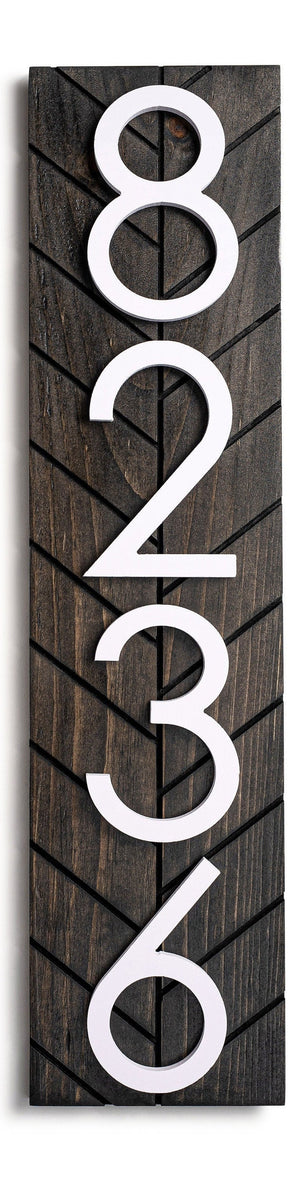 Chesapeake vertical address plaque sign, porch address sign, large house numbers, number sign for outside, personal address sign for home cc
