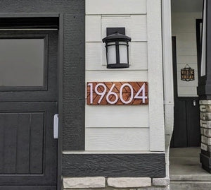 Auburn modern address plaque, personalized address sign, house numbers sign, large address numbers for house, housewarming gift, curb appeal