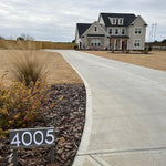 Benson lawn address sign with stakes, yard address plaque for house entryway, modern house numbers for outside, large personalized addresss