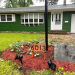 Benson lawn address sign with stakes, yard address plaque for house entryway, modern house numbers for outside, large personalized addresss