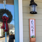 Fairview modern vertical house numbers, custom address plaque for airbnb, apartments, stylish house number sign, vertical address plaque