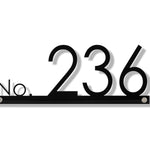 Hazelton Minimalist Street Address Sign - Custom House Numbers Plaque