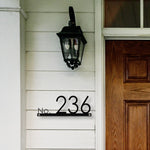 Hazelton Minimalist Street Address Sign - Custom House Numbers Plaque