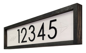Applegate Large Arrow Address Marker for Modern Homes - Custom Farmhouse Numbers Sign