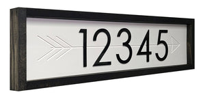 Applegate Large Arrow Address Marker for Modern Homes - Custom Farmhouse Numbers Sign