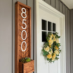 Fairview Sign Custom Address Sign with Planter - Unique Housewarming Idea