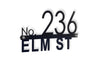 Boise Contemporary Street Address Sign - Custom Modern House Numbers Plaque