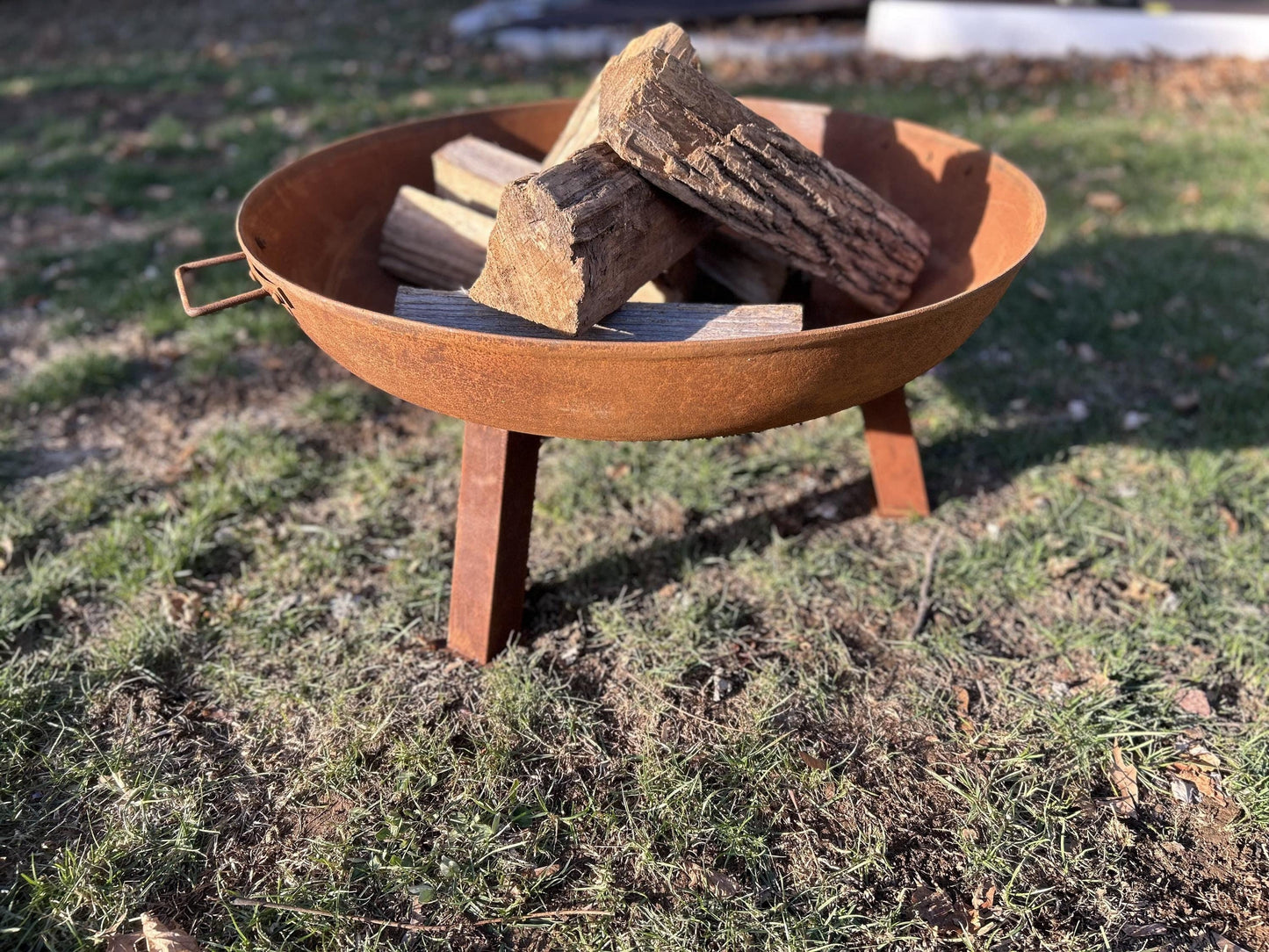 Steel Fire Pit Bowl: Outdoor Patio Fire Kettle (24/30/34 inch)