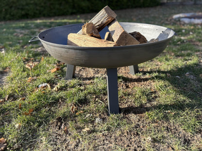 Steel Fire Pit Bowl: Outdoor Patio Fire Kettle (24/30/34 inch)