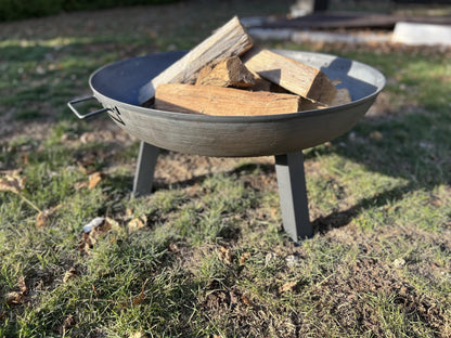 Steel Fire Pit Bowl: Outdoor Patio Fire Kettle (24/30/34 inch)