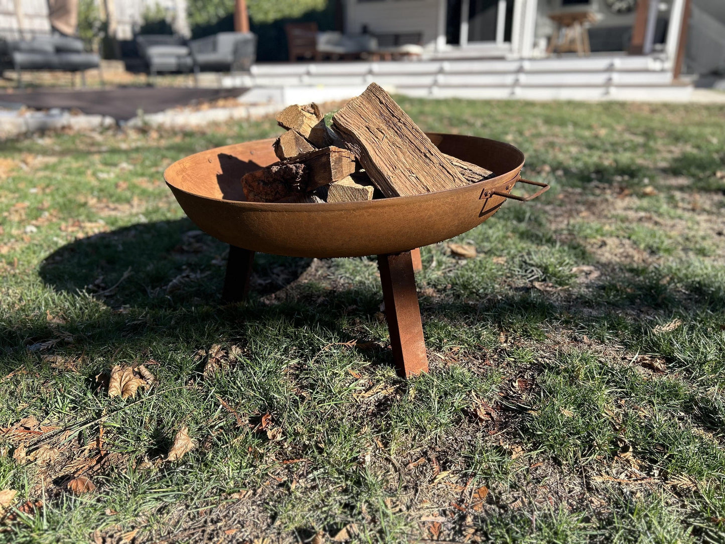 Steel Fire Pit Bowl: Outdoor Patio Fire Kettle (24/30/34 inch)