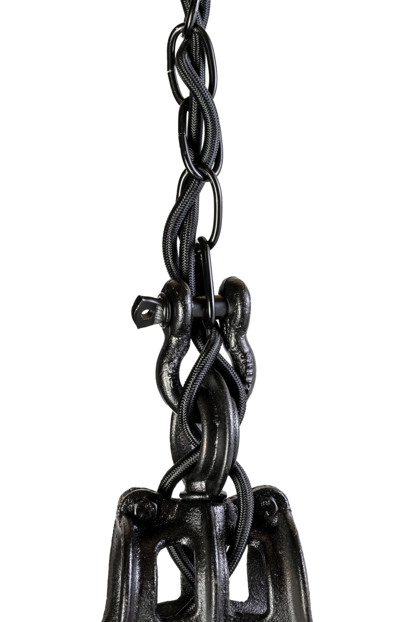 UL LISTED Farmhouse Pulley Light Fixture for Kitchen | Industrial Modern Hanging Lamp
