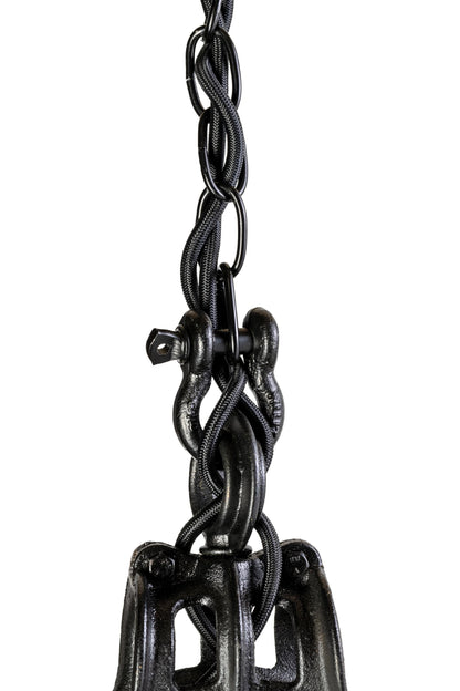 UL LISTED Farmhouse Pulley Light Fixture for Kitchen | Industrial Modern Hanging Lamp