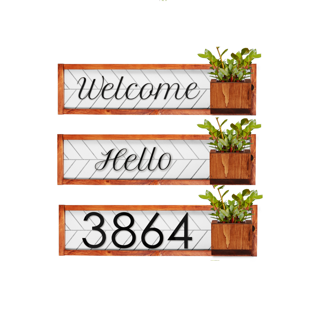 Pennfield Handmade Wooden 'Hello' Door Hanger | Realtor Gift | Farmhouse Style Front Door Decor